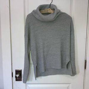 Banana Republic Cowl Neck Ribbed Sweater Grey S